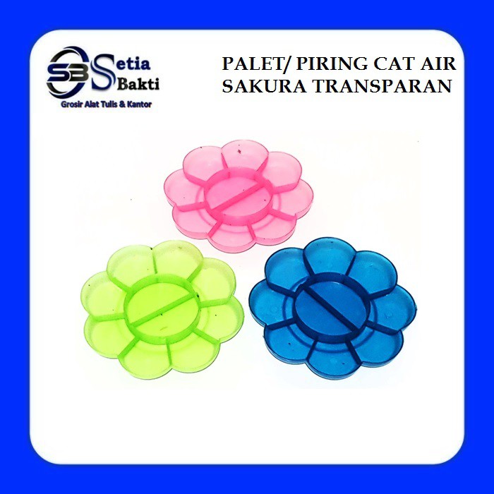 

Tempat Cat Air - Piring - Palet Cat Sakura Transparan - 1 Pcs