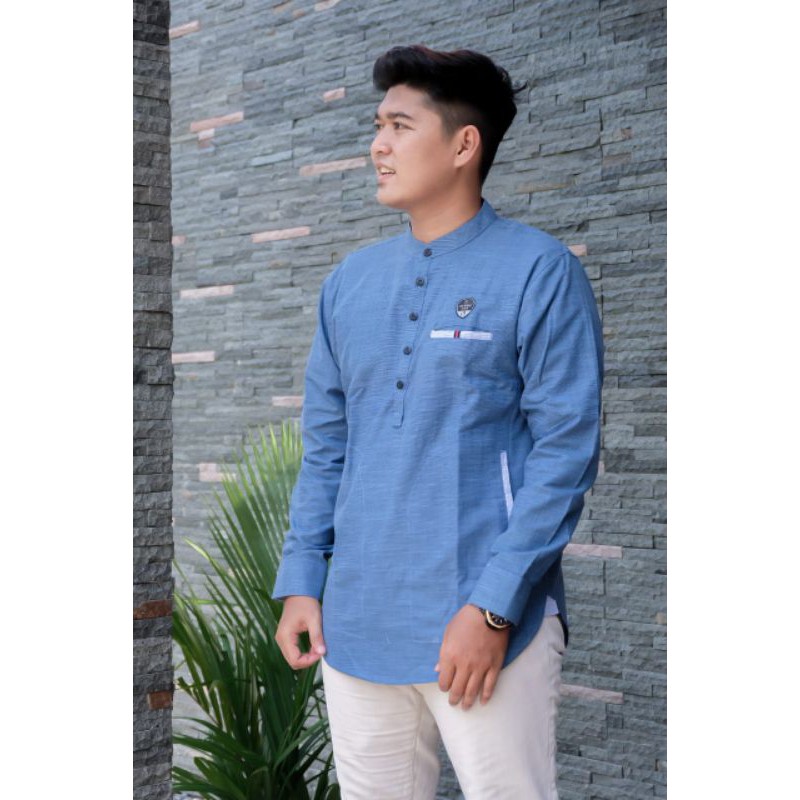 BAJU KOKO ILNAF PRIA KEMEJA MUSLIM PRIA LENGAN PANJANG