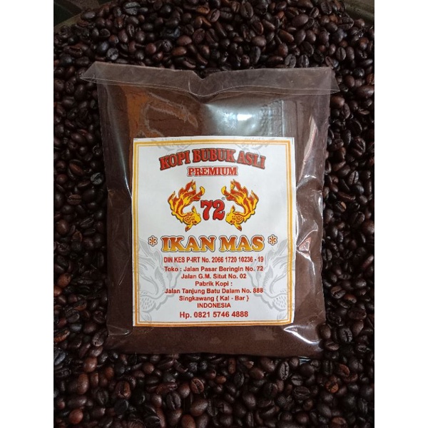 

kopi Bubuk Asli Cap IKAN MAS 72 SINGKAWANG 500g