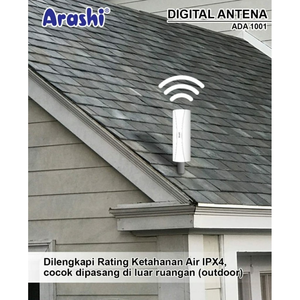 Antena Tv Digital ARASHI ADA 1001 Super Jernih Outdoor Indoor High Gain Antene Antenna Booster Murah