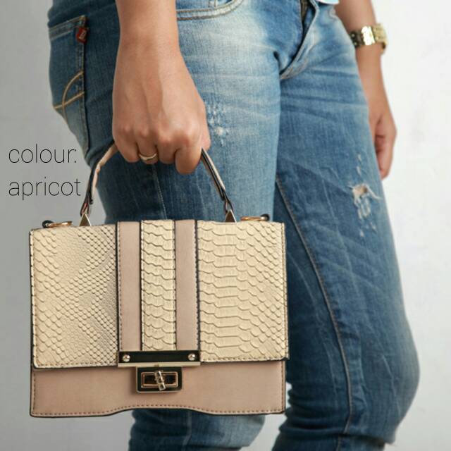 Mores Bag Aston handbag / Slingbag - Tas wanita Import selempang Slingbag Snake pattern 3218