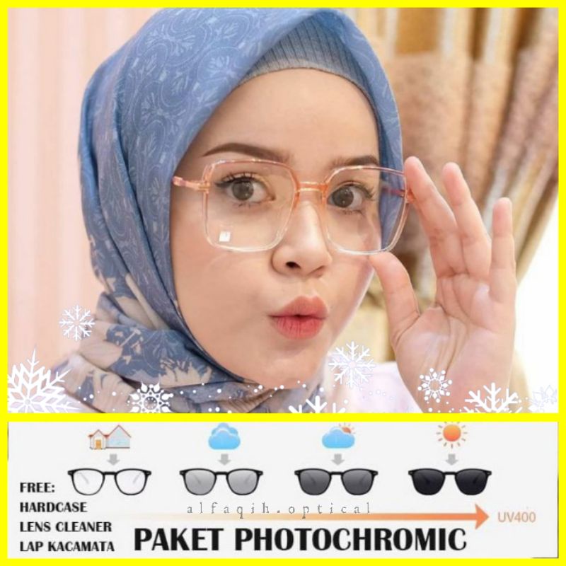 Frame Kacamata Photocromic Minus 0366 | Kacamata Minus Photocromic/ Kacamata Antiradiasi