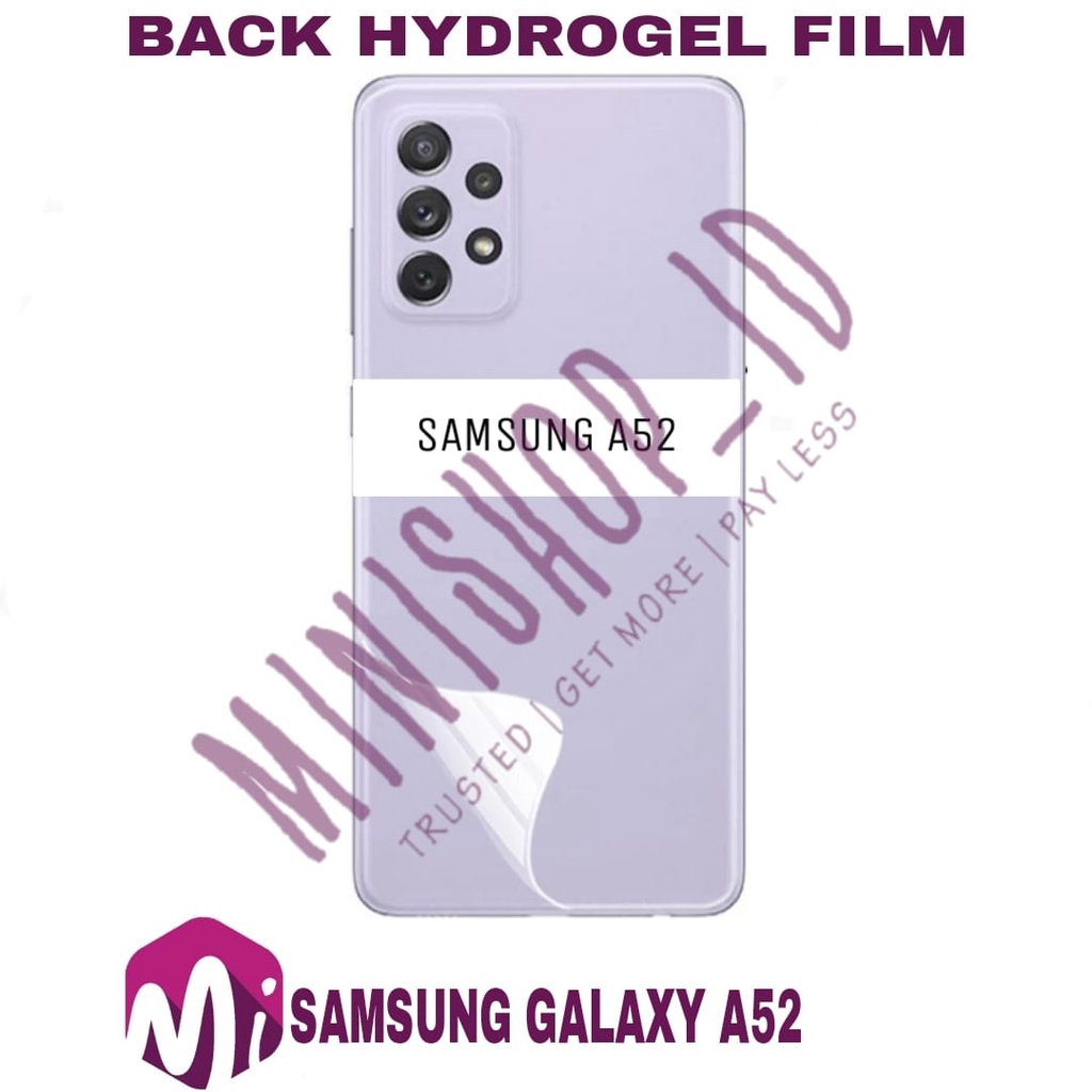 SAMSUNG GALAXY  M52 5G M22 M32 M31 A52S A72 A52 A32 A22 M62 BACKSCREEN HYDROGEL PROTECTOR CLEAR / ANTI GORES BELAKANG HP-4