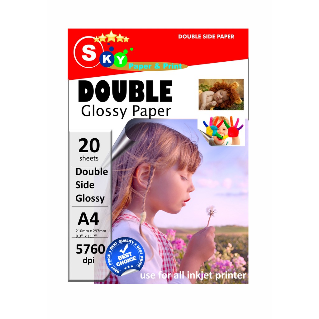 Kertas foto phot paper dua sisi double side glossy -260gsm Visi