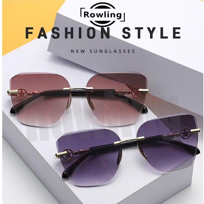 Rowling(ka-264) Sunglasses  Kacamata Hitam Kotak No frame Women Sunglasses Titanium New Arrival Import Kacamata Fashion