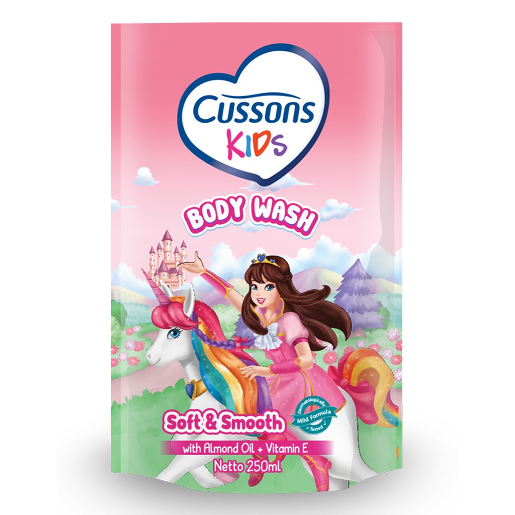 CUSSON KIDS BODY WASH 250ML REFILL DOY SOFT SMOOTH UNICORN