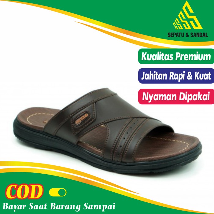 Sandal Sendal Puyuh Distro Slop Casual Santai Pria Cowok Dewasa Keren Kekinian Murah Terbaru 2021 24
