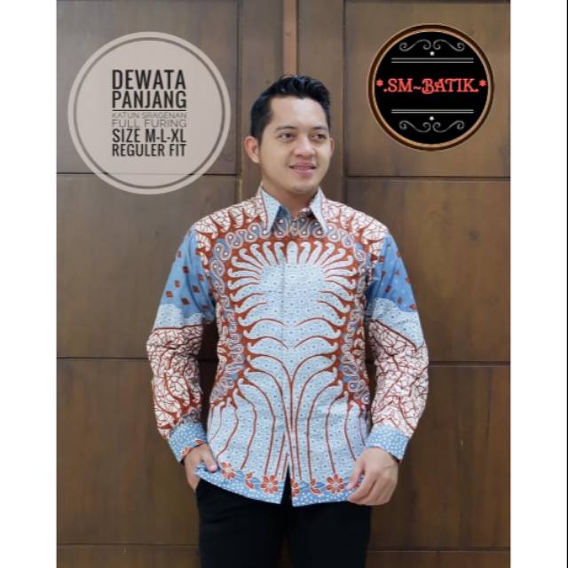 SM Batik - Dewata - Kemeja Batik - Lengan Panjang - Katun Halus Sragenan - Full Furing - Reguler Fit