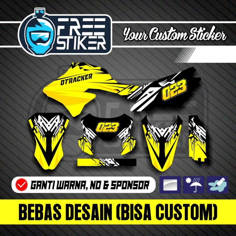 DECAL DTRACKER KUNING YELLOW