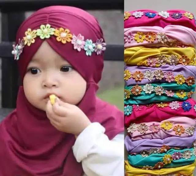 Jilbab Anak  Bayi Melati usia 0- 3 th / Hijab Baby