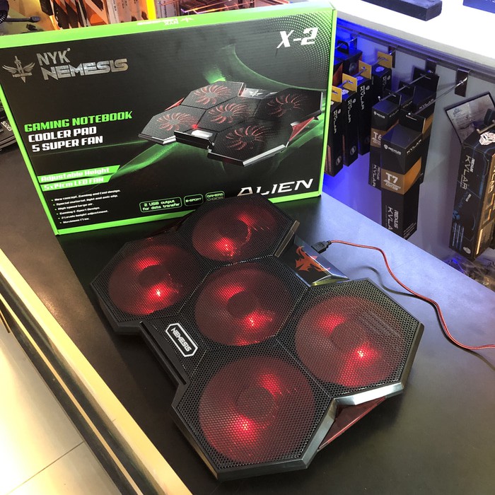 NYK X2 Alien Gaming Cooling Pad Laptop 5 Fan