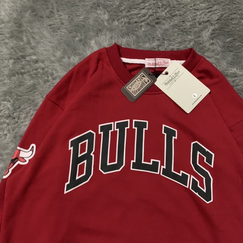 Sweater Crewneck Nba Bulls By Mitchell &amp; Ness Fulltag &amp; Lebel