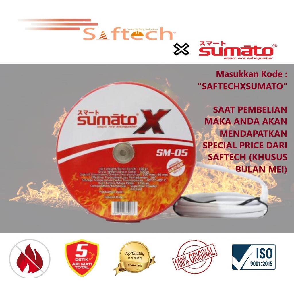 Sumato SM-05 Original Pemadam api otomatis APAR Ringan SM05 Racun Api