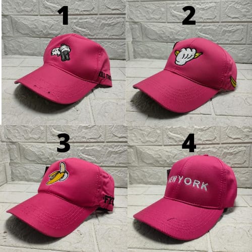 COD topi baseball dewasa topi cowok topi cewek topi keren topi korea topi hits topi bordir topi pria topi wanita topi murah pink fanta