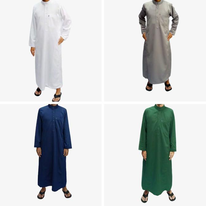 Jubah Saudi Style Haramain Gamis Pria Dewasa Jumbo XL-XXL