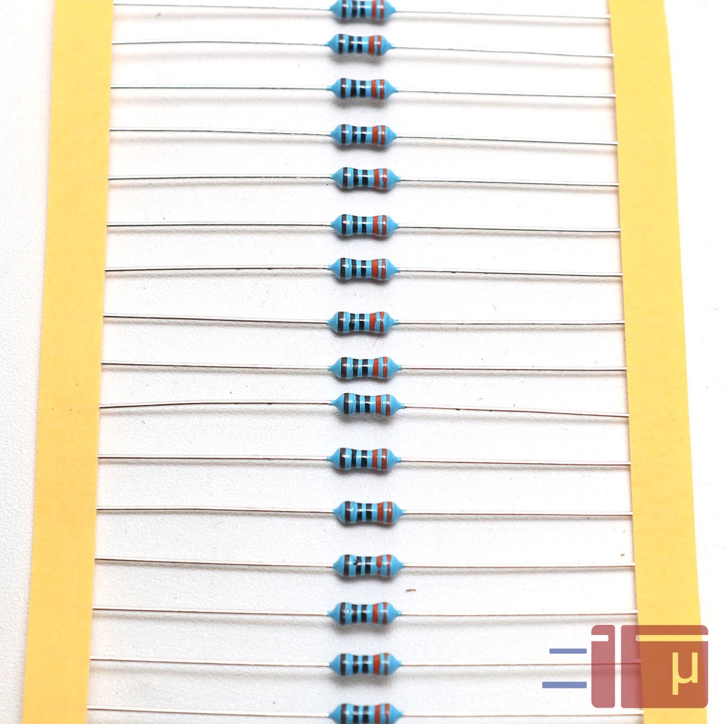 x10 Resistor 330R 330 Ohm 1/4W Metal Film 1% Taiwan Kaki Tembaga