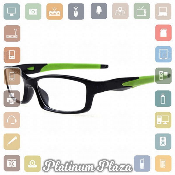 Oulaiou Frame Kacamata Titanium Style - 9837 - Black/Green`EXSVBM-