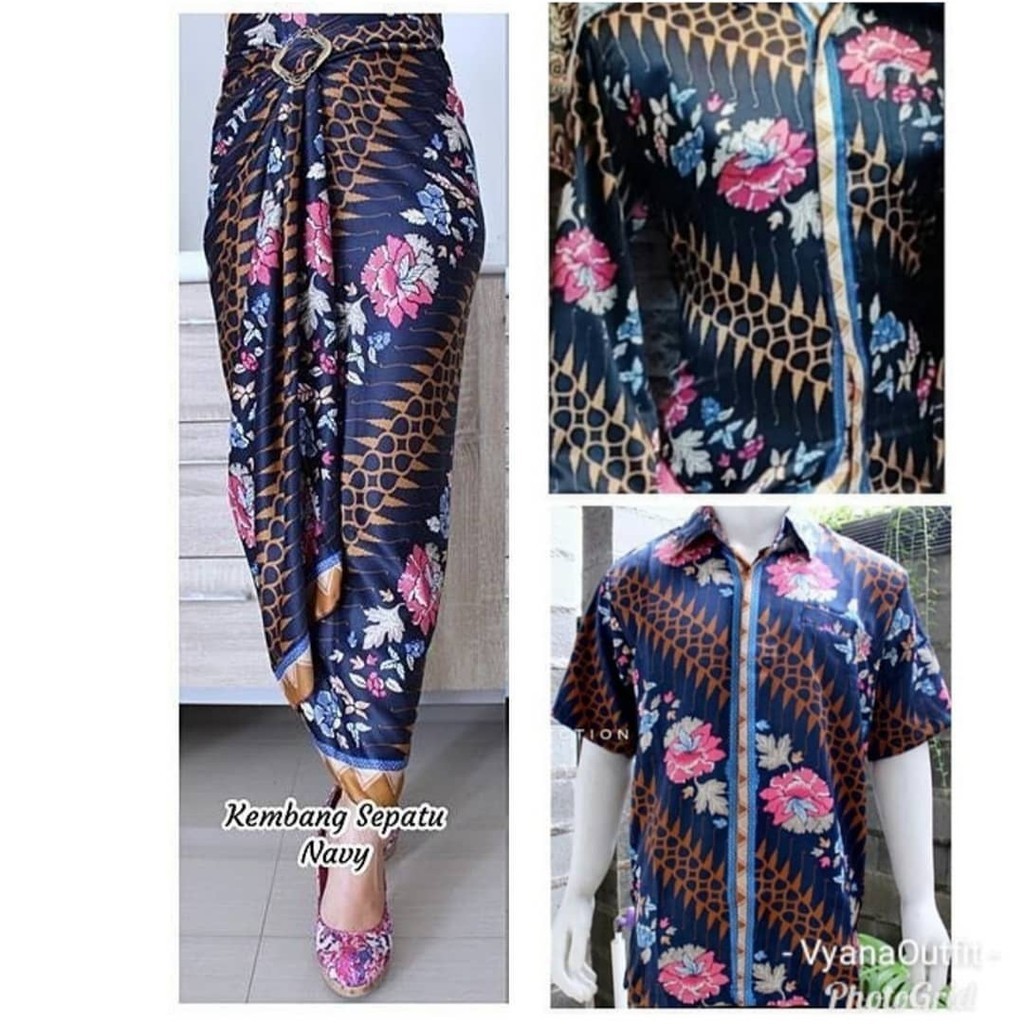 Kemeja Batik Pria Couple Rok Plisket Batik Wanita Bawahan Kebaya - BOLEH RIQUEST MOTIF BATIK - KEMEJA BATIK PREMIUM