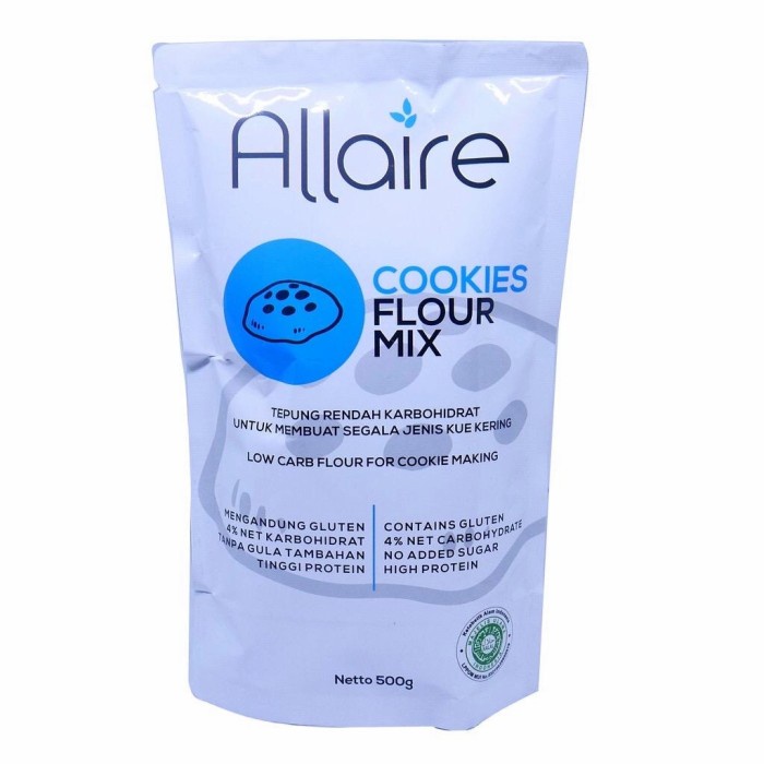 

BISA COD ALLAIRE Cookies Flour 500 gr Tepung Kukis Keto / Low carb @500 g blue