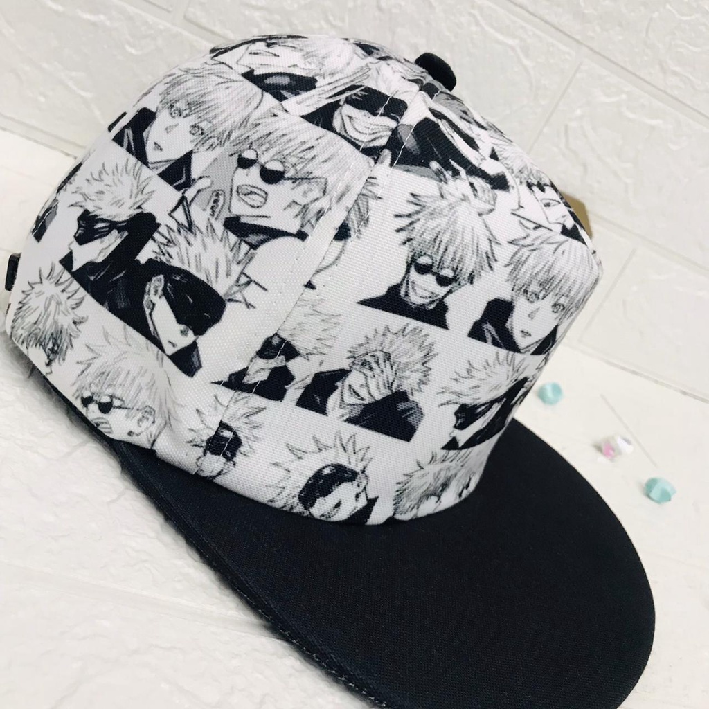 Snapback Gojo Satoru Fullprint Anime Manga Jujutsu Premium