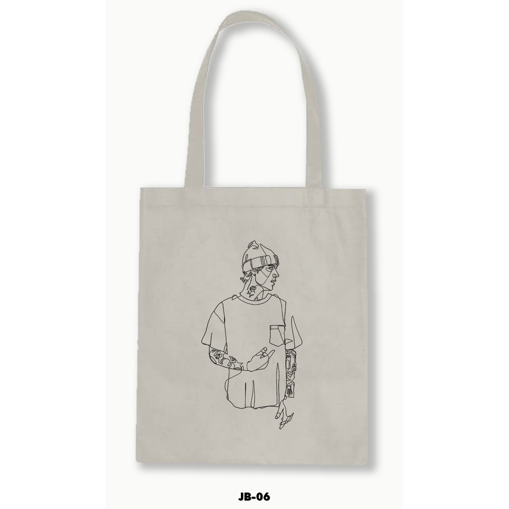 TOTE BAG BLACU - JUSTIN BIEBER 01