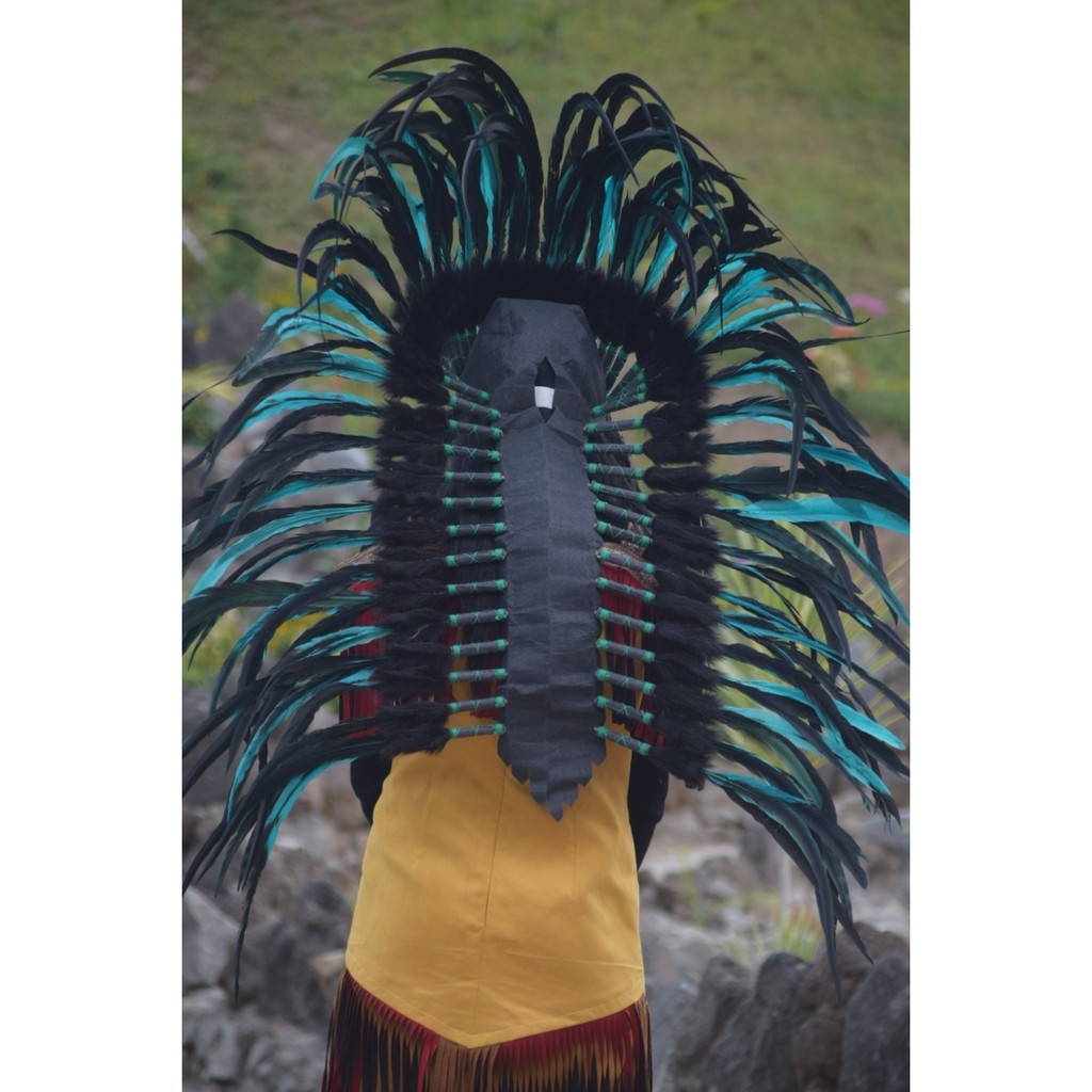 TOPI INDIAN - INDIAN HEADDRESS MEDIUM AYAM BILABONG  HIJAU TOSCA