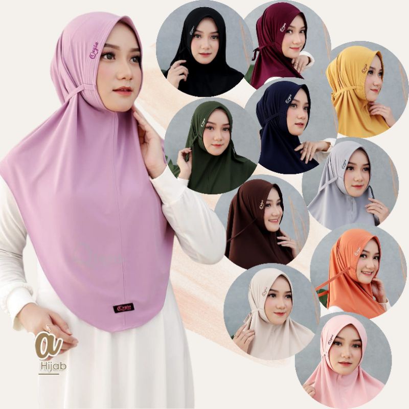 Qeysa Hijab Instan Kode 142 / Bergo Instan Bahan Jersey Stella