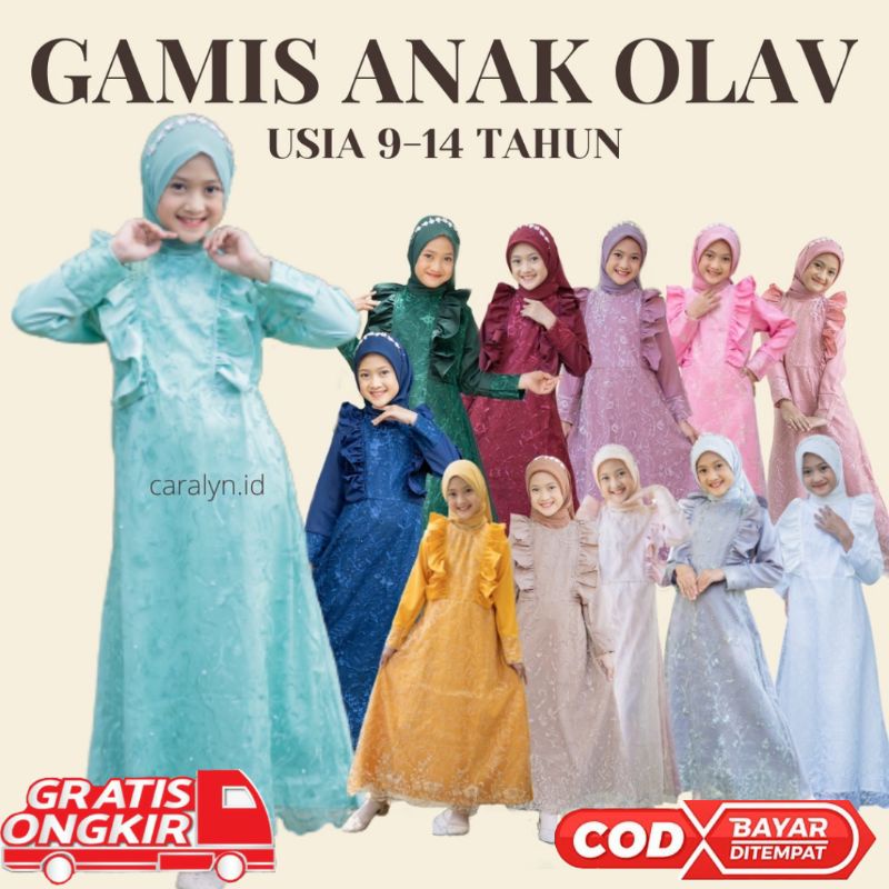 GAMIS ANAK PEREMPUAN BAJU GAMIS ANAK MURAH TILLE OLAV