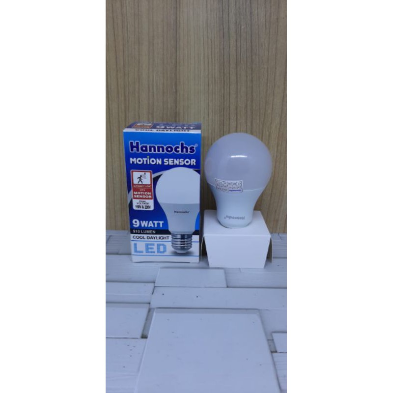 BOHLAM LAMPU LED MOTION SENSOR GERAK 9 WATT ORIGINAL