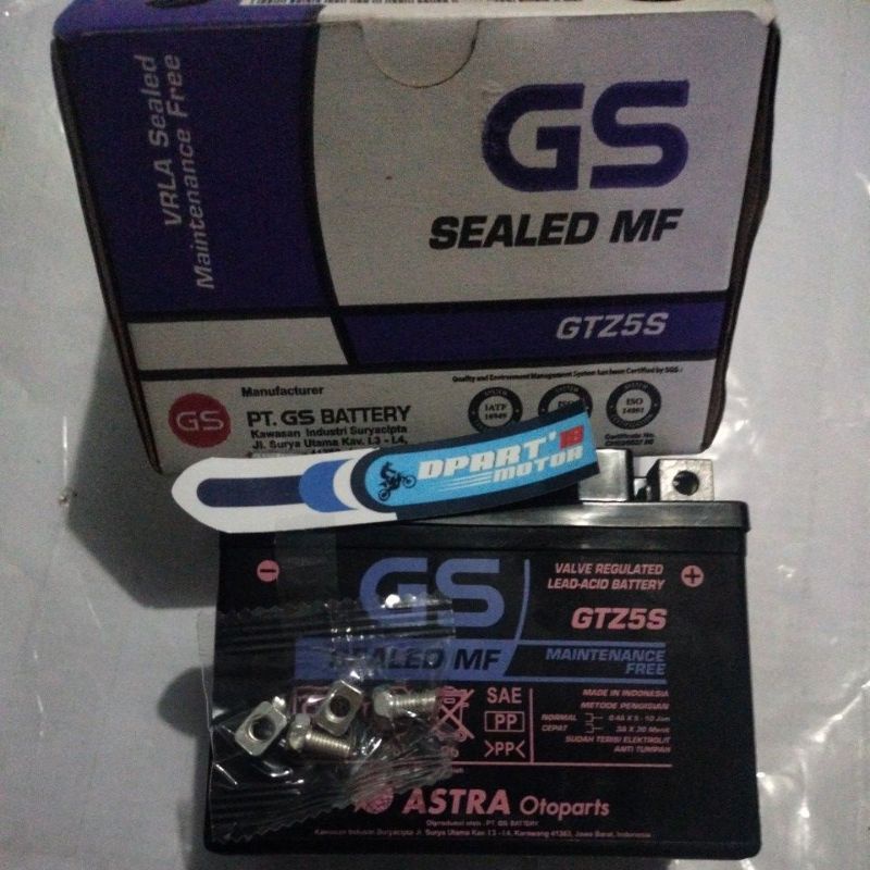 Baterai Accu aki Gtz5s GS beat Vario kharisma Verza scoppy Fino Mio-J GS ASLI