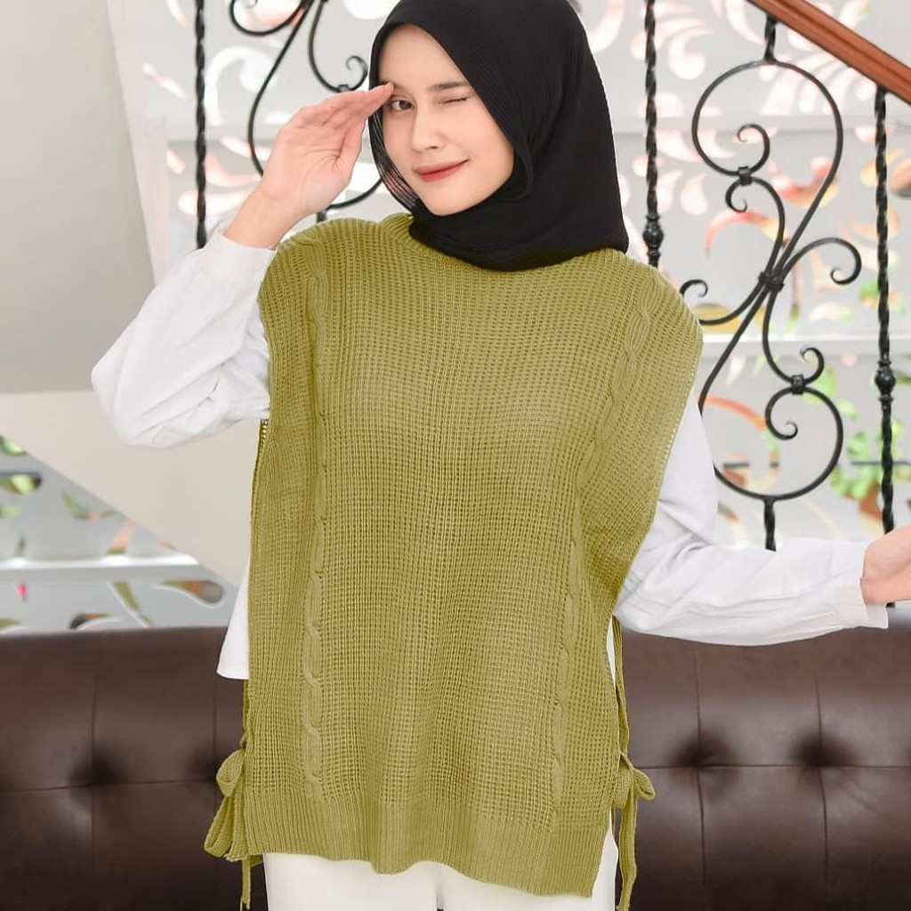 Nara Grosir - Cable You Vest l Sweater Polos l Sweater Pria dan Wanita