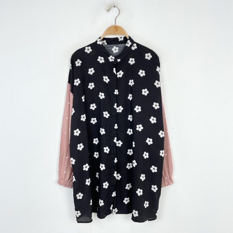 kemeja wanita  motif bahan rayon // kemeja-Foto 16