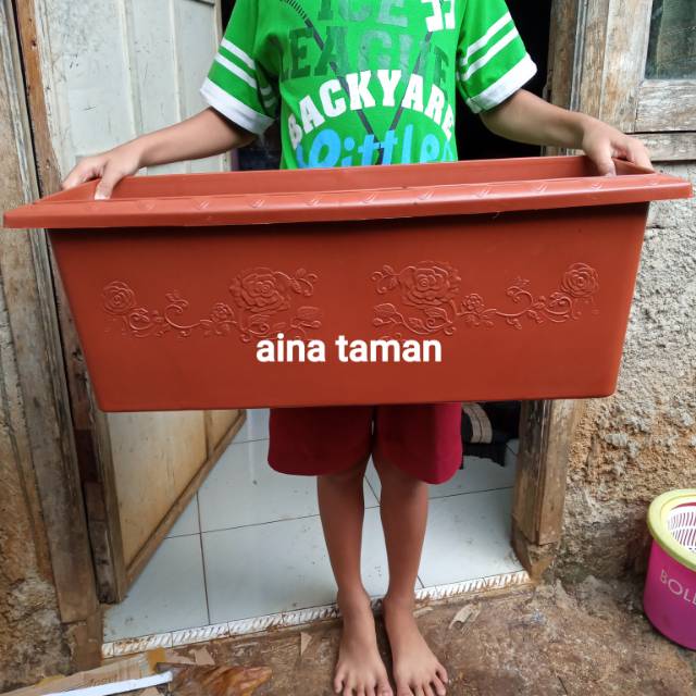 POT PLASTIK MOTIF PANJANG 60 CM