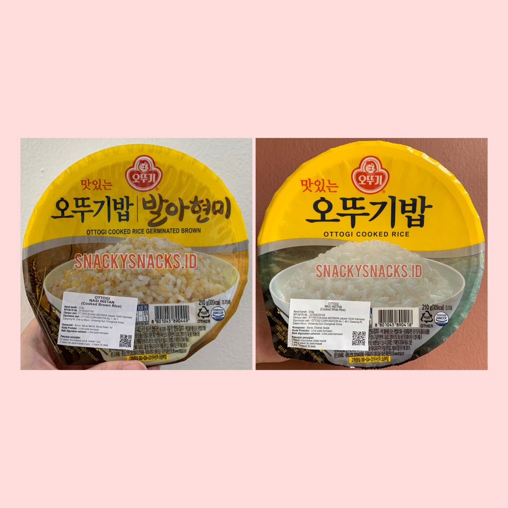 

OTTOGI Cooked Rice WHITE / BROWN / Nasi Instan / Korean Instant Rice 210 GR