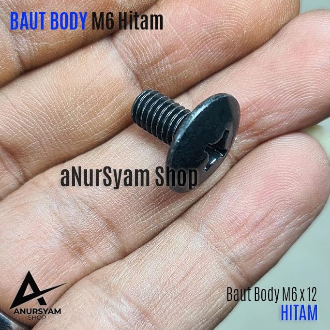 Baut Body Motor M6 Hitam / Baut JT M6 Hitam / Baut Motor M6 anursy44 Berkualitas