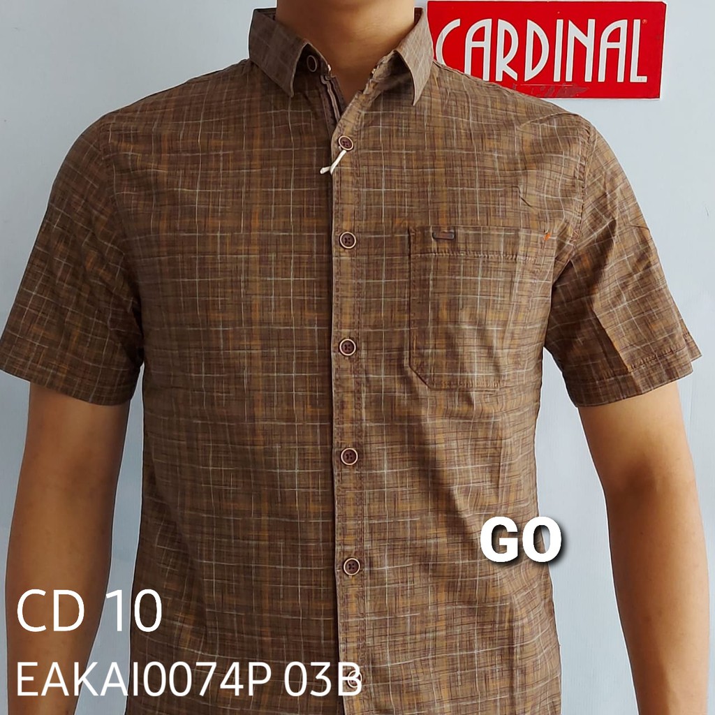 BB CRR CARDINAL KEMEJA CASUAL Hem Pria Baju Cowok Pakaian Pria Lengan Pendek