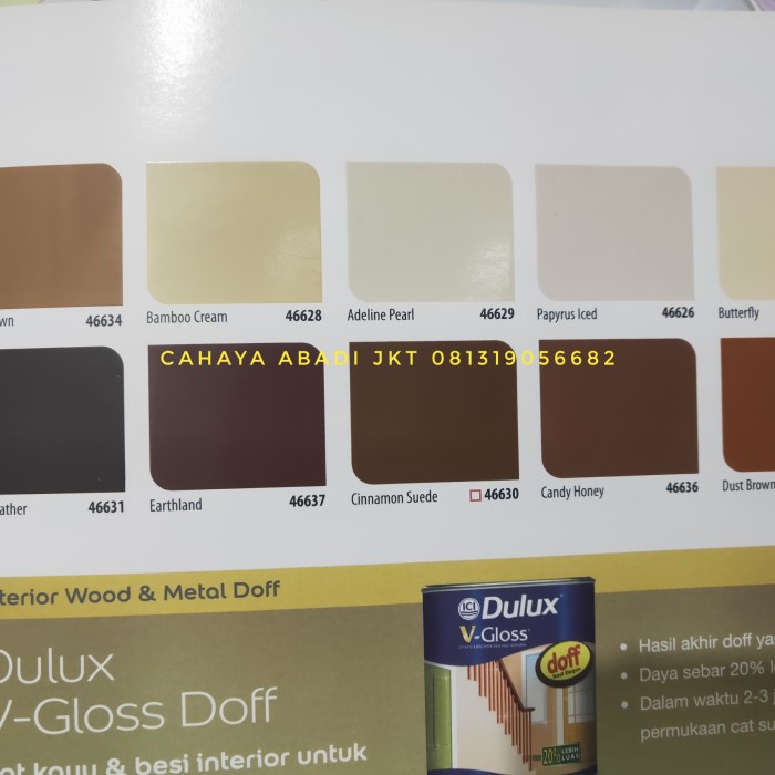 

kayucat- cat minyak kayu dan besi dulux vgloss -cat kayu