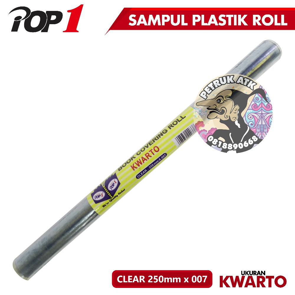 

[ROL] SAMPUL BUKU KWARTO POP1 MIKA ROL TRANSPARAN 25 CM X 4 M*