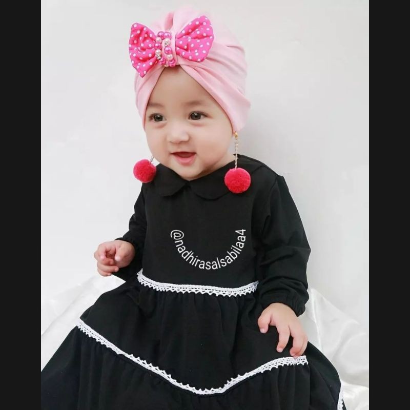 turban Polkadot anak bayi perempuan Usia 0 - 3 Tahun | ciput baby new born 6 - 2 thn | bandana Baby Girl newborn import Premium lucu 1 - 5 Bulan