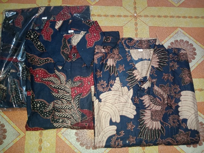 Kemeja Batik Lengan Panjang Size M L Xl Xxl   Batik Hrb026 Kenongo Hem Panjang Padi