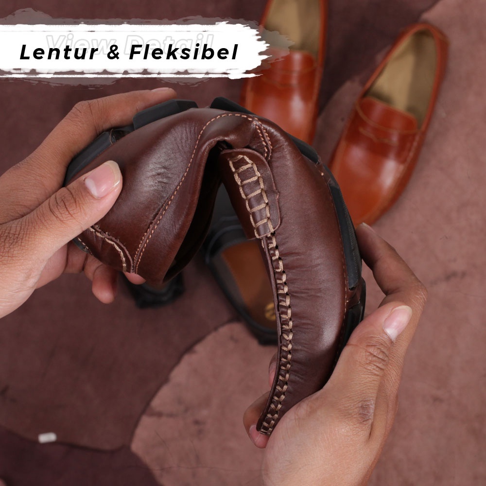 Casual Kasual Kulit Sapi Asli Premium FR02 Sepatu Kulit Pria Asli Terbaik Sepatu Kantor KUALITAS TERJAMIN MEMUASKAN