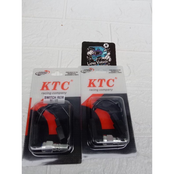 Switch rem KTC kitaco bengkok drat kasar & halus / switch swit rem KTC racing drat kasar & halus
