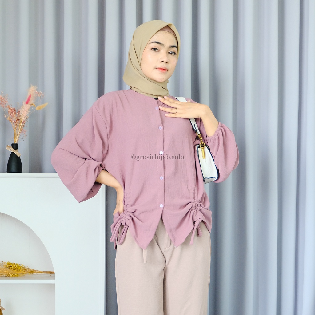 (MSB) KEMEJA VANES TALI SERUT BUSUI WANITA BLOUSE AIRFLOW