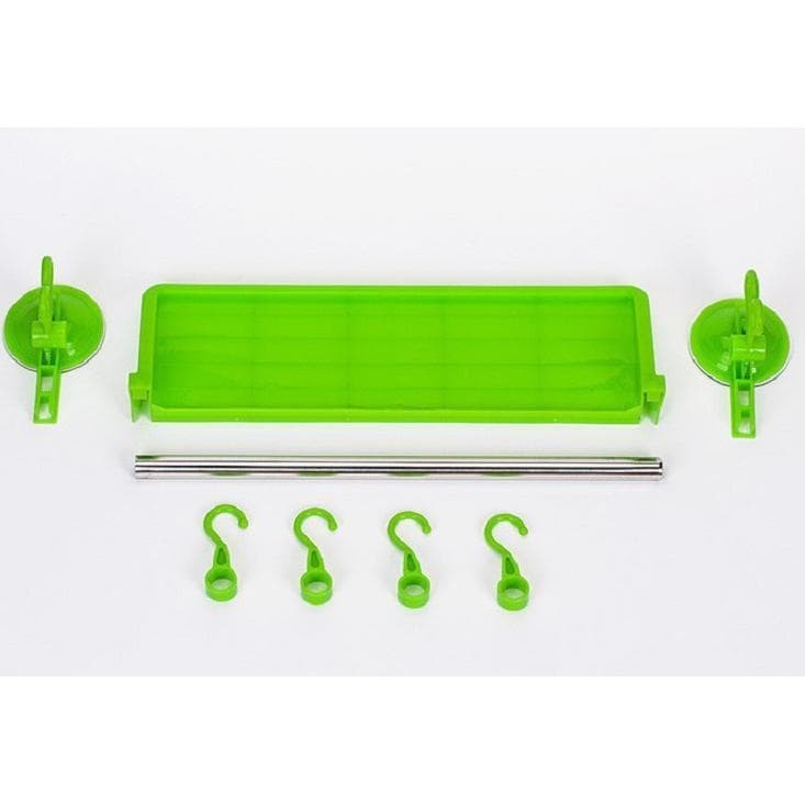 Rak Gantungan 2IN1 / Gantung Handuk dan Tempat Sabun Shampoo Tempel Dinding Kamar Mandi Dapur / Holder Tempat Shampo Spons Baju Botol Kecap Peralatan Bumbu / Silicone Suction Vakum Tanpa Paku Serbaguna-2