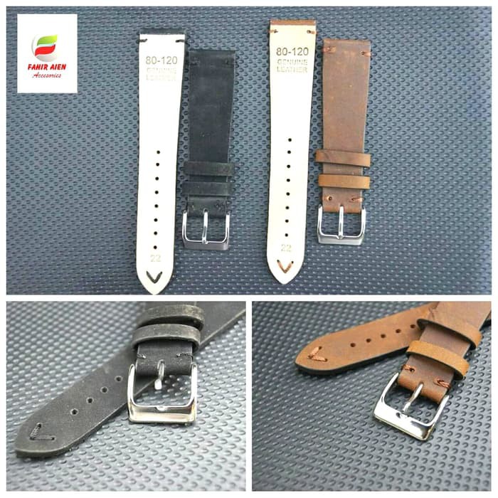 Tali jam tangan Kulit Leather strap 18mm 20mm 22mm Model Bludru