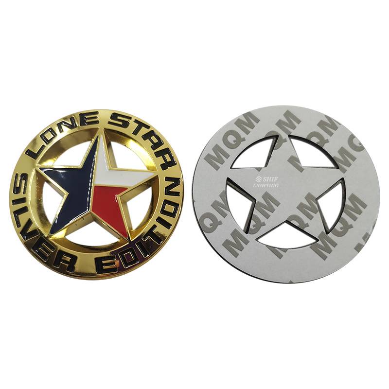 1 x Metal Gold LONE STAR Logo Car Auto Rear Trunk Decorative Emblem Sticker Badge Decal TEXAS EDITION