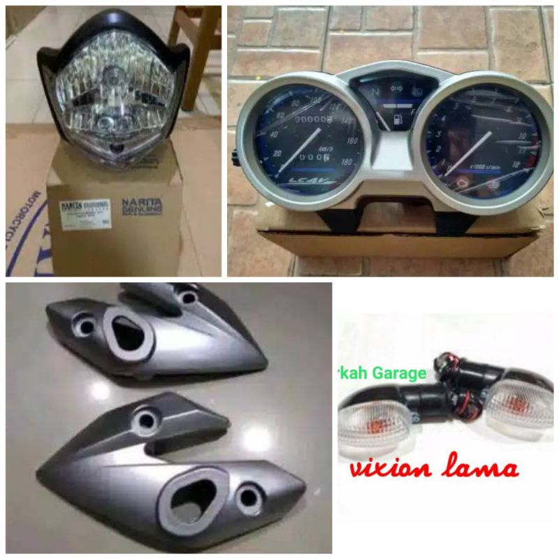 Paket Lengkap Vixion Old Lampu Depan Kilometer Kupingan Plus Sen 2 Buah