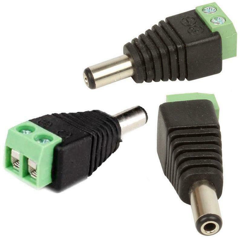 DC 2.1x5.5mm Power Cable Jack Adapter Connector konektor conector cowok MALE Plug Led Strip CCTV