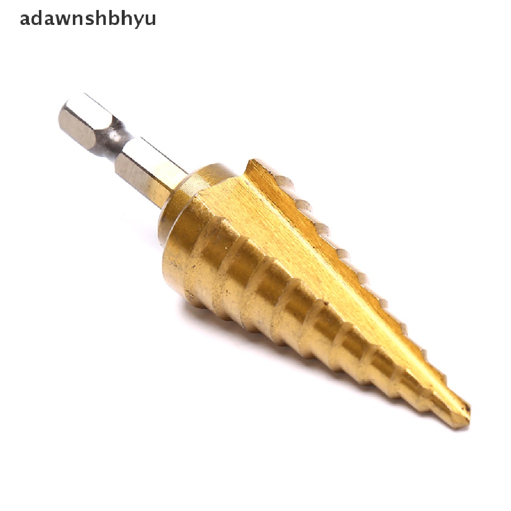 Adawnshbhyu 4-22MM HSS Hex Titanium Cone Drill Bit Hole Cutter Untuk Alat Listrik Bor Baja