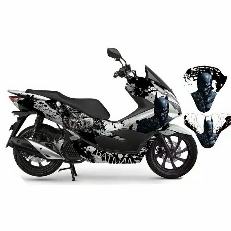 Decal Pcx Batman Paket Visor FullBody
